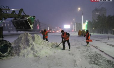 Павлодарда қар шығару жұмыстарын тәулік бойы  жүргізу тапсырылды