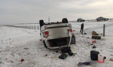 Павлодар облысында  Lexsus кюветке аударылды