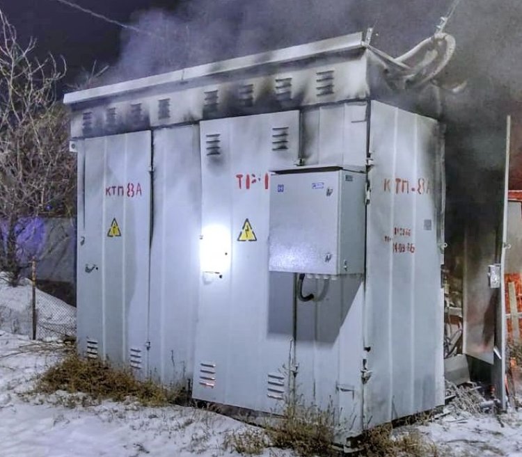 Трансформатор сгорел на электросетях Экибастуза (ВИДЕО)