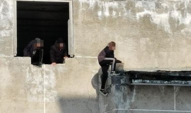 Маленькие павлодарцы устроили игры в строящемся здании
