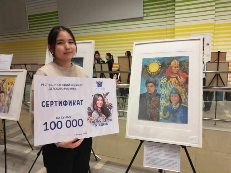 Сто тысяч тенге выиграла павлодарка за портрет казахских героинь