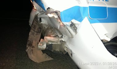 Павлодар облысында жолда ұйықтап кеткен жүргізуші патурльдік автокөлікке соқтығысты