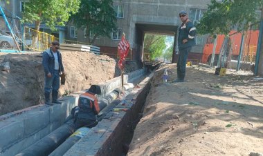 Павлодарда Ломов көшесінде құбыр ауыстыру жұмыстары аяқталуға жақын