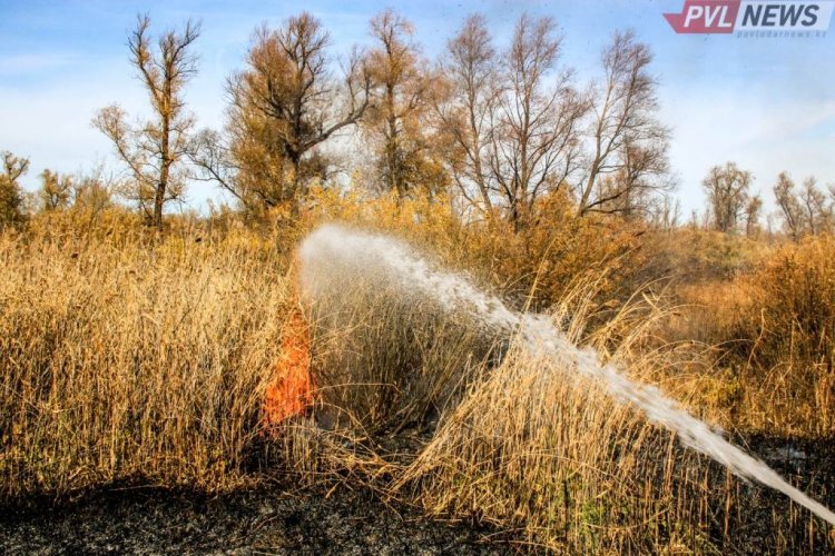 Пожар вспыхнул в садоводстве Павлодара