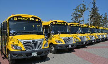 Павлодар облысының мектептеріне америкалық үлгідегі жаңа автобустар берілді