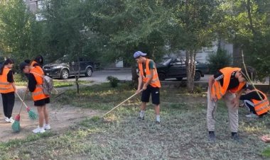 Ақсулық жасөспірімдер қаланы абаттандыруға үлес қосуда