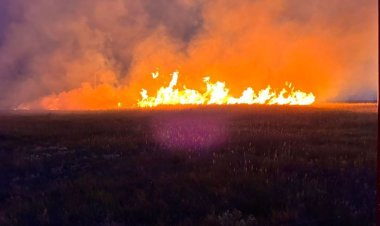 Екібастұз қаласының ауылдық аймағында шыққан дала өрті сөндірілуде