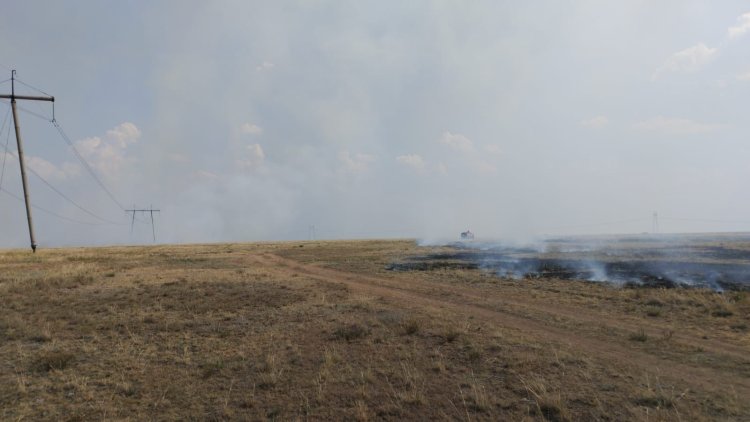 Горела сухая трава: пожар в Майском районе ликвидировали