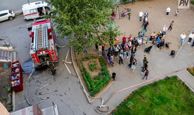 Павлодарские спасатели сымитировали пожар в высотке