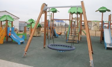 Павлодарда жаңадан салынып жатқан балалар алаңының жұмысы сылбыр