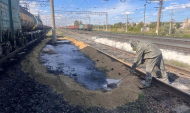 Екібастұздағы төгілген күкірт қышқылын бейтараптандыруға 40 тоннаға жуық әк жектізілді