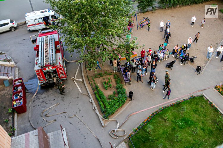 Павлодарские спасатели сымитировали пожар в высотке