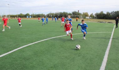 В Щербактинском районе провели детский турнир по футболу