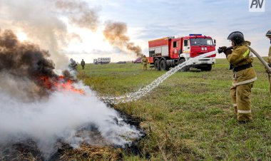 Павлодарские пожарные пересекли границу по сценарию учений