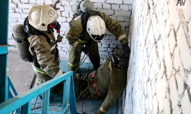 В Павлодаре потушили условный пожар в лаборатории