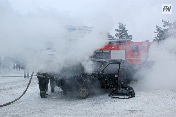 В Павлодаре сгорел водитель