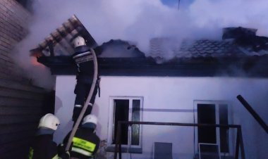 В Павлодаре сгорела баня