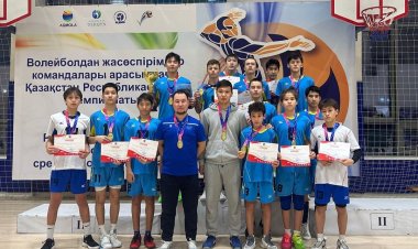 Юных павлодарцев признали лучшими волейболистами Казахстана