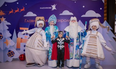 В Павлодарской области зажгли главную ёлку «Казхрома»