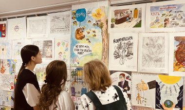 Павлодарлық оқушылар сыбайлас жемқорлыққа қарсы суреттер салды