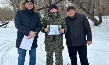 Тереңкөлде қысқы балық аулау бойынша турнир өтті