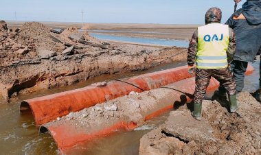 Павлодарские дорожники начали укладывать трубы против подтоплений