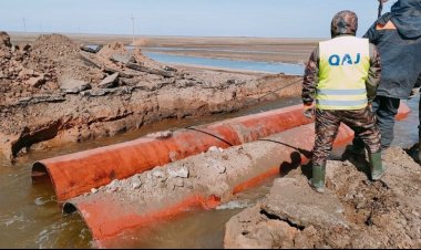 Ертіс ауданында  автокөліктердің өтуі үшін құбырлар салынды