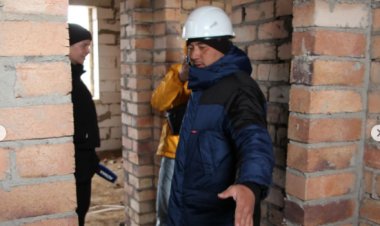 Как строятся дома в пострадавшем от паводков селе Жалаулы