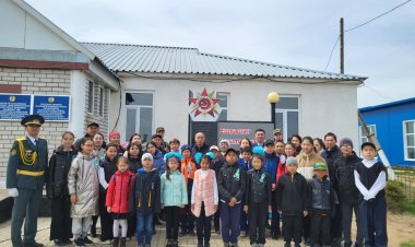 В Актогайском районе День Победы встретили автопробегом