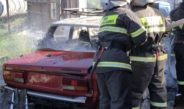 Павлодарлық трассада көлік отқа оранды