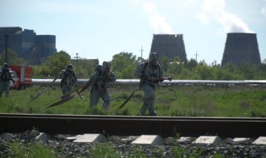 Павлодар облысында улы заттардың ағып кету апатын жою бойынша жаттығулар өтті