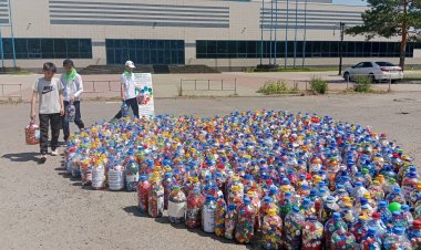 Павлодарлық оқушылар тоннадан астам пластикалық қақпақ жинады