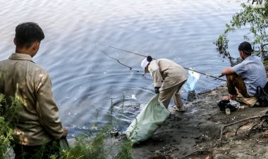 Экибастузцы очистили озеро Шандаксор