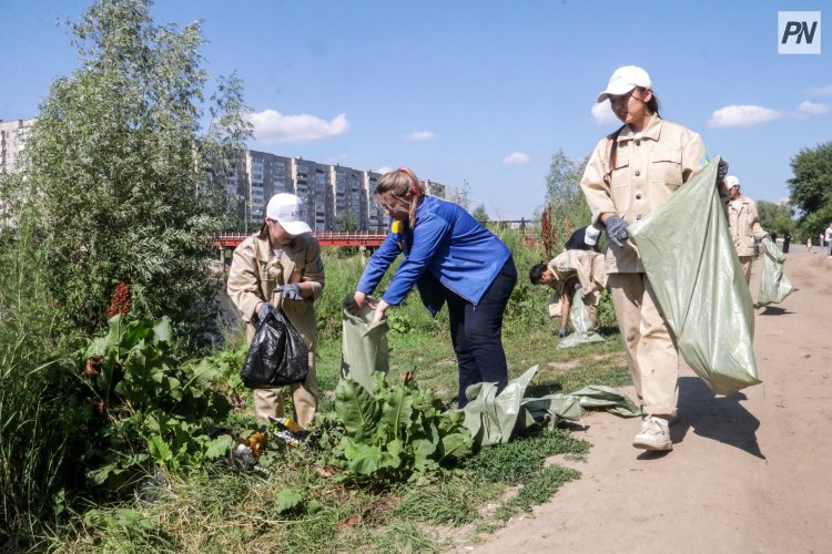 По улицам Павлодара прошел экодесант