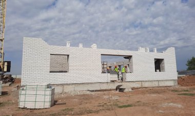 Ақсуға қарасты ауылда жаңа спорт кешені бой көтеруде