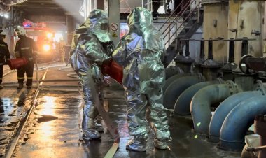 В Экибастузе тушили условный пожар на ГРЭС-1