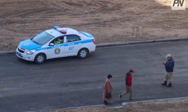 Ақсуда полицейлер ашық аспан астында қабылдау өткізді