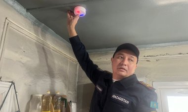 Павлодарлық өрт сөндірушілер өңірде тұрғын үйлерге датчиктер орнатты