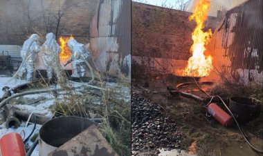 Газгольдер в огне: пожарные Павлодара сообщили подробности