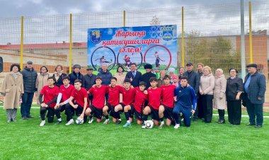 Компания ERG построила стадион для школы Аксу