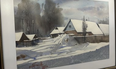 Үндістандық суретші Павлодар облысының қысқы пейзажын бейнеледі