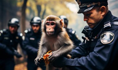 В полицейский участок Таиланда ворвались двести обезьян