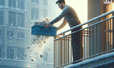 Житель Аксу превратил балкон в мусоропровод