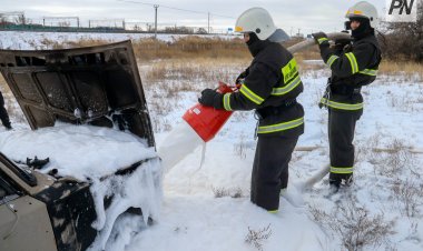 В селе Павлодарской области сгорел автомобиль