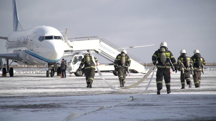 Павлодарлық өрт сөндірушілер ұшақтарда өртті тиімді сөндіру тәсілдерін пысықтады