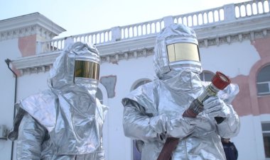 Спасатели отрепетировали пожар на павлодарском вокзале