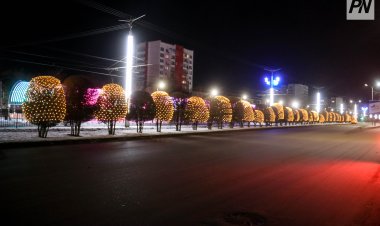 Как украсили Павлодар к Новому году