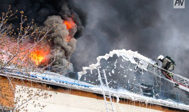 Школа в Иртышском районе сгорела дотла