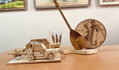 Павлодарлық оқушылар ағаштан, тастан, саздан түрлі мүсіндер жасады