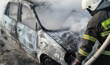 Павлодар облысында автокөлік жанып кетті